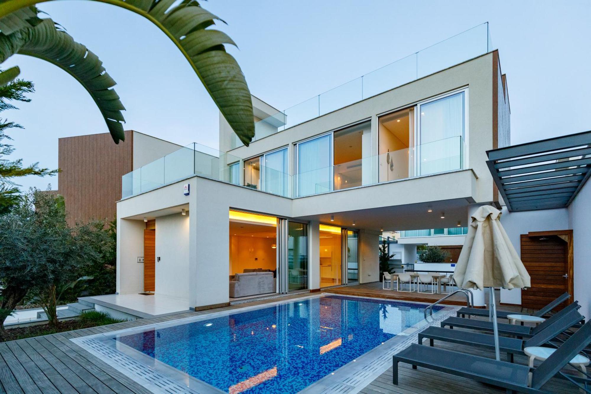 Seaview Luxury Villa Jacuzzi & Pool! 2 Min Beach Protaras Dış mekan fotoğraf