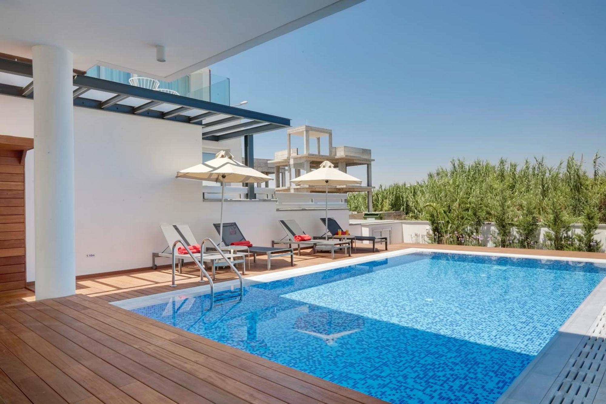 Seaview Luxury Villa Jacuzzi & Pool! 2 Min Beach Protaras Dış mekan fotoğraf