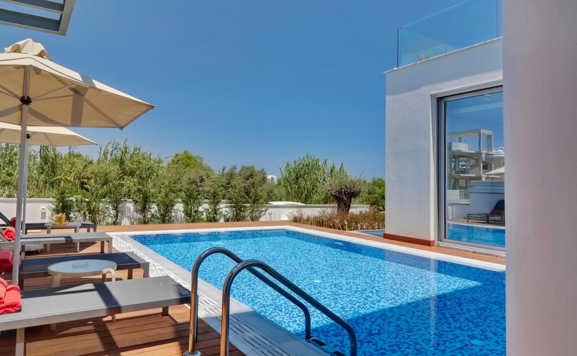 Seaview Luxury Villa Jacuzzi & Pool! 2 Min Beach Protaras Dış mekan fotoğraf
